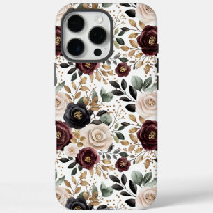 Chique Burgundy Crème Bloem  iPhone 16 Pro Max Hoesje