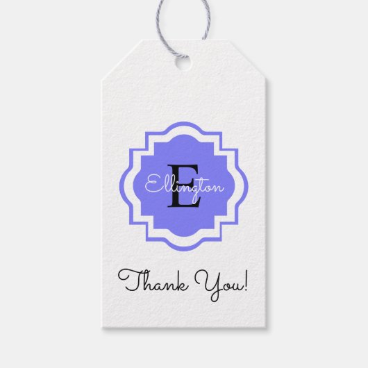 CHIQUE CADEAU LABEL_"Bedankt!" MONOGRAM LABEL Cadeaulabel (Voorkant)