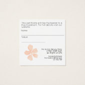 Chique cadeaubon Sjabloon ADD LOGO Gold Leaf Vierkante Visitekaartjes (Achterkant)