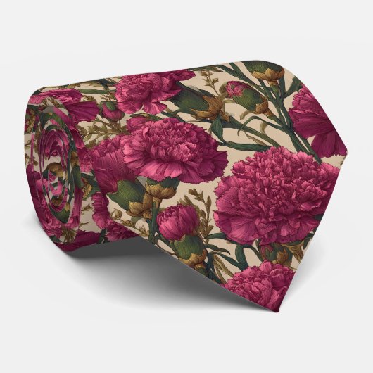 Chique Cadeaubon Voor Echterpartner Anjer Bloem Stropdas (Opgerold)