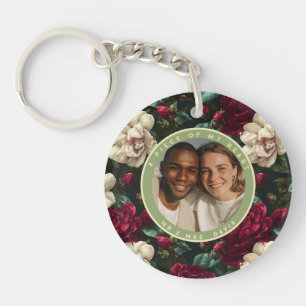 Chique Cadeaus Voor Koppels Bloemige Gardenia's Sleutelhanger