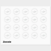 Chique Calligrafie Achternaam Retouradres Ronde Sticker (Vel)