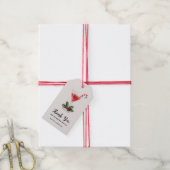 Chique Candy Cane Martini Kerst Geschenk Cadeaulabel (Met Touw)