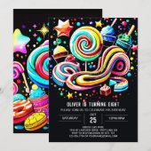 Chique Candyland Verjaardag Kaart (Voorkant / Achterkant)