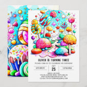 Chique Candyland Verjaardag Kaart (Voorkant / Achterkant)