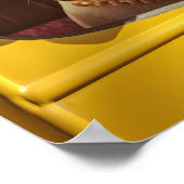 Chique canine elegantie: stijlvolle Franse bulldog Poster (Hoek)