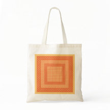 Chique Canvas tas, Oranje controles en Polkas Patt