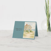 Chique Cape Cod Coastal Soft Blue Wedding gastenka Bedankkaart (Voorkant)