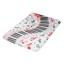 Chique Cascading Melodies Rood Wit en Zwart Badmat