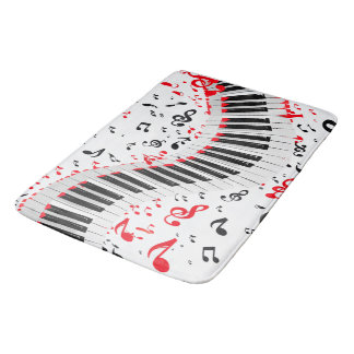 Chique Cascading Melodies Rood Wit en Zwart Badmat