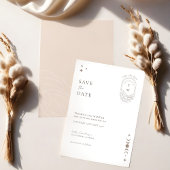 Chique Celestial Maan Sterren Monogram Save The Da Kaart