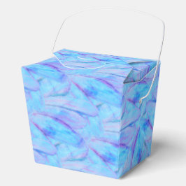Chique Cerulean Schilderachtig Bloemblad Patroon Bedankdoosjes