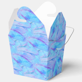 Chique Cerulean Schilderachtig Bloemblad Patroon Bedankdoosjes
