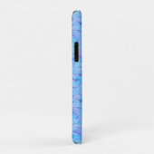 Chique Cerulean Schilderachtig Bloemblad Patroon Case-Mate iPhone Case (Achterkant/rechts)