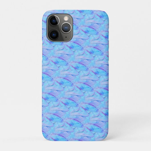 Chique Cerulean Schilderachtig Bloemblad Patroon Case-Mate iPhone Case (Achterkant)