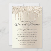 Chique Champagne Dripping Glitter Vrijgezellenfees Kaart (Voorkant)