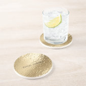 Chique Champagne Goud Zandsteen Onderzetter (Zijkant)