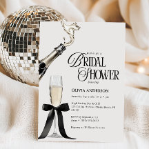 Chique Champagne Zwart & Wit Bruidsfeest