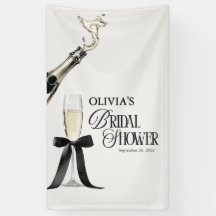 Chique Champagne Zwart & Witte Bruiloftsborrel