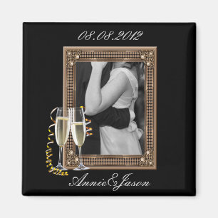 Chique champagneglazen Bruiloft Magneet