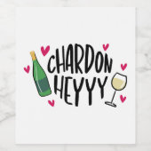 Chique Chardonnay Wijn Grappig Etiket (Enkel label)