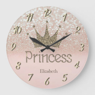 Chique Charmante Tiara, Prinses, Glitterende Bokeh Grote Klok