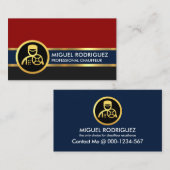 Chique chauffeur rijden gouden lijnen visitekaartje (Voorkant / Achterkant)