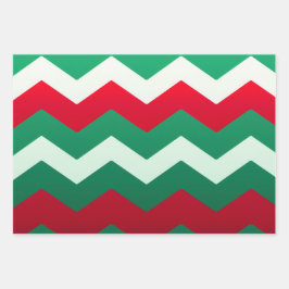 Chique Chevron en Polka-Dot vakantie Inpakpapier Vel