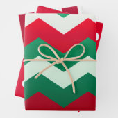 Chique Chevron en Polka-Dot vakantie Inpakpapier Vel (In situ)