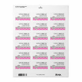 Chique Chevron Monogram | Fuschia Etiket (Full Sheet)