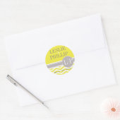 Chique Chevron Monogram | geel Ronde Sticker (Envelop)
