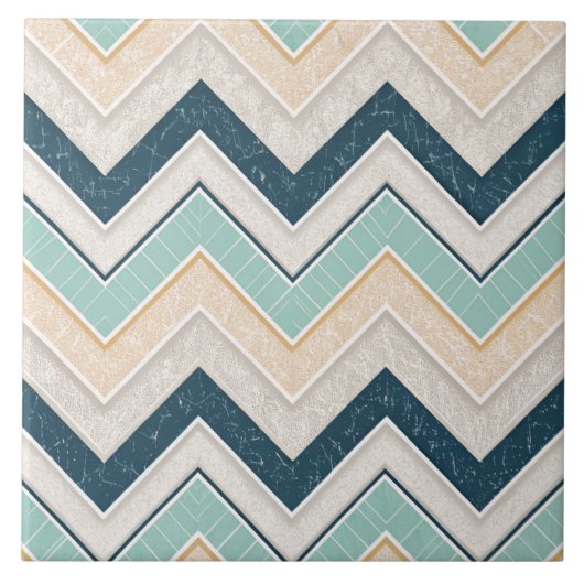 Chique Chevron Patroon Decorative 6" Vierkant Tegeltje (Voorkant)