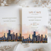 Chique Chicago, Illinois Save-the-Date Uitnodiging
