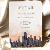 Chique Chicago, Illinois Save-the-Date Uitnodiging