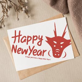Chique Chinees Nieuwjaar 2024 Jaar van de Draak Feestdagenkaart