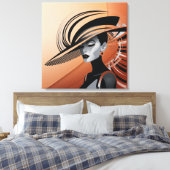 CHIQUE CHIQUE COLLECTIE #1 (BRUIN) CANVAS AFDRUK (Insitu (Slaapkamer))