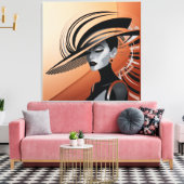 CHIQUE CHIQUE COLLECTIE #1 (BRUIN) CANVAS AFDRUK (Insitu (Woonkamer))