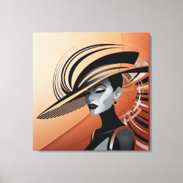 CHIQUE CHIQUE COLLECTIE #1 (BRUIN) CANVAS AFDRUK