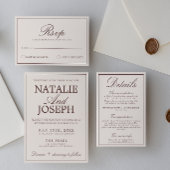 Chique Chocolade Bruin Oude Geld Foto Huwelijk Ops Save The Date