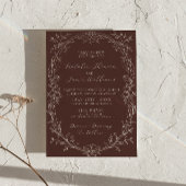 Chique Chocolade Bruine Oude Geld QR Code Huwelijk Kaart