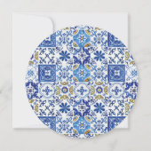 Chique citroen bloemengroen gouden bruiloft kaart (Achterkant)