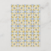 Chique citroen bloemengroen mediterrane bruiloft informatiekaartje (Achterkant)