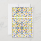 Chique citroen bloemengroen mediterrane bruiloft RSVP kaartje (Achterkant)