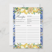 Chique citroen mediterraan recept voor bruid Kaart (Voorkant)