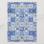 Chique citroenen bloemengroen mozaïek bruiloft men programmakaart (Achterkant)