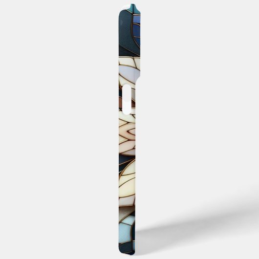 Chique Classic Glas in lood Bloemenkunstpatroon Case-Mate iPhone Case (Achterkant / Rechts)