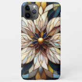 Chique Classic Glas in lood Bloemenkunstpatroon iPhone Hoesje (Achterkant)