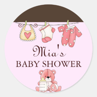 Chique Clothesline Baby shower Sticker