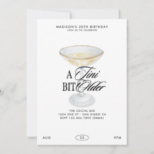 Chique Cocktail Een Tini Beetje Oudere Verjaardag Kaart