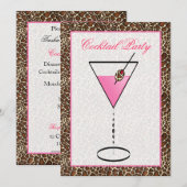 chique cocktailparty uitnodiging (Voorkant / Achterkant)
